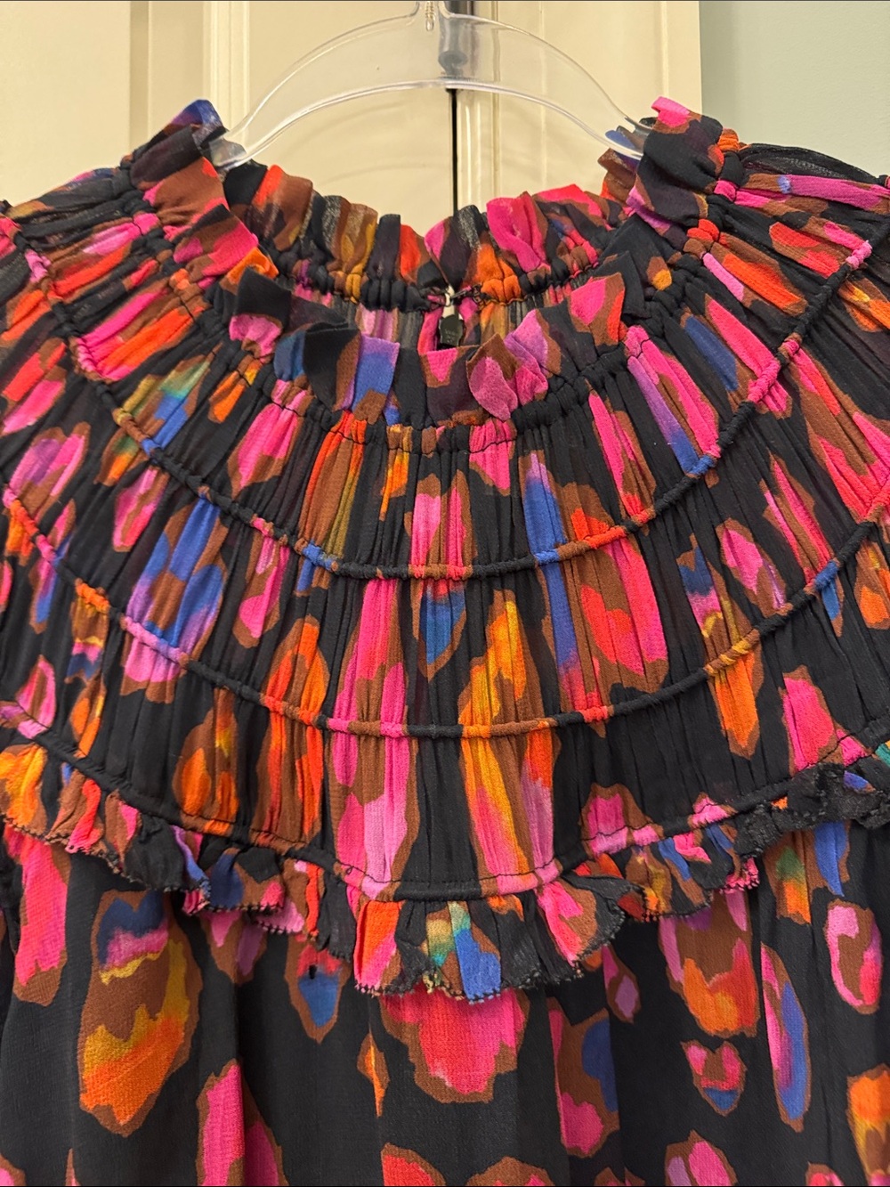 FARM Rio Black Multicolor Ruffle Tiered Dress - Picture 4 of 13